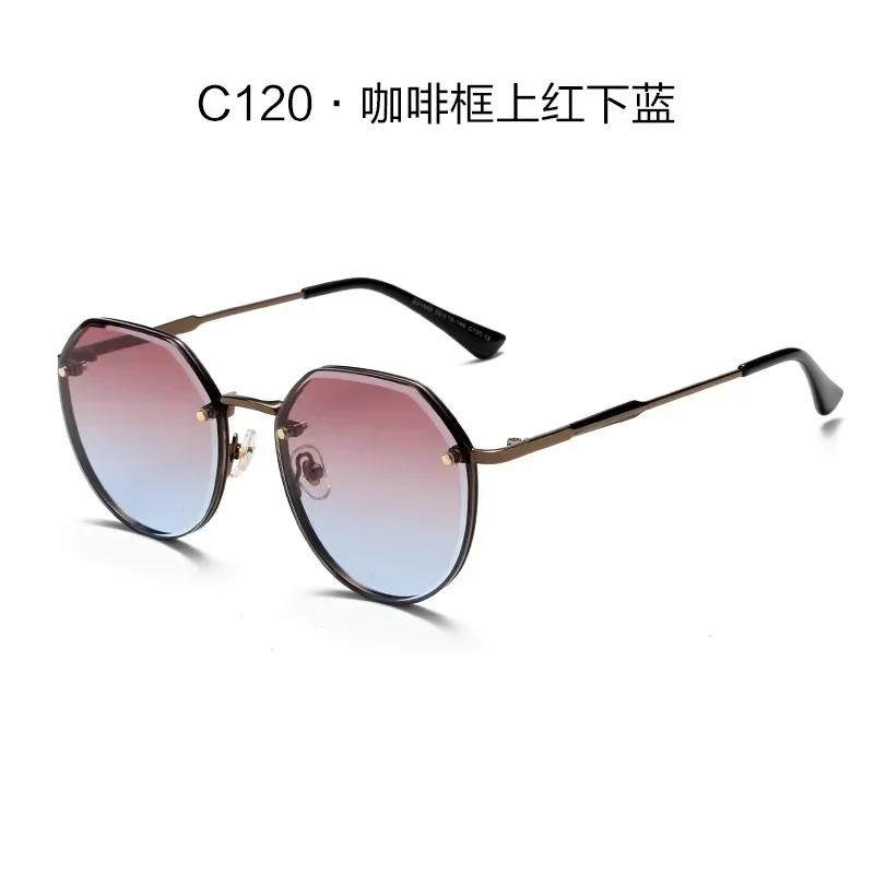 Vintage Gradient Sunglasses For Women Designer Sun Glasses Uv400 Polygonal Travel Driving Shades