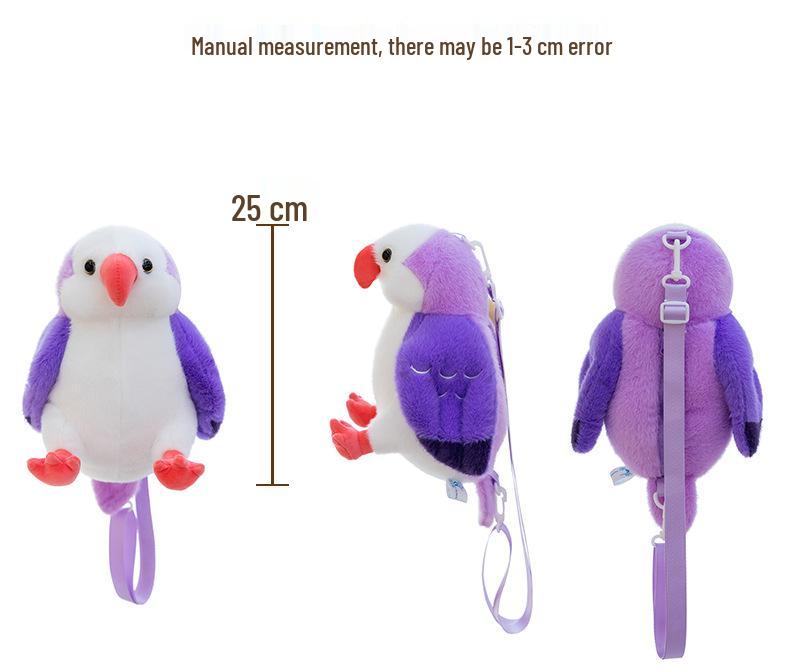 Parrot Plush Crossbody Bag: Cute & Versatile Bird Backpack