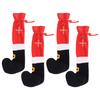 Yousheng Christmas Chair Leg Covers Cartoon Table Chair Leg Socks Non-slip Furniture Protective Cover for Xmas Home Kitchen Dining Room Decor