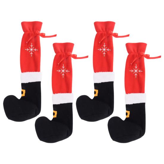 Yousheng Christmas Chair Leg Covers Cartoon Table Chair Leg Socks Non-slip Furniture Protective Cover for Xmas Home Kitchen Dining Room Decor