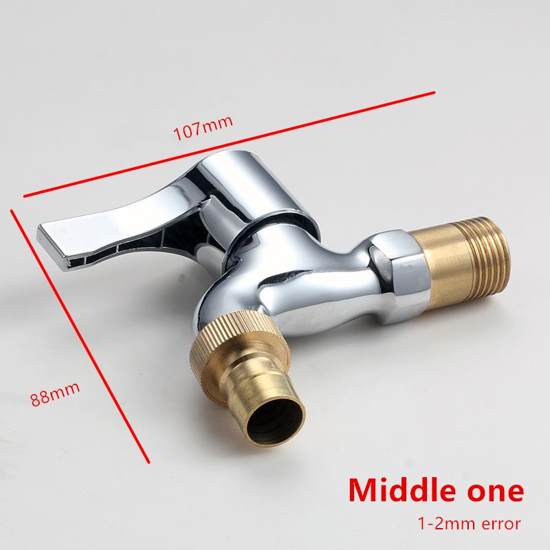 1Pc Brass Single Cold Water Wall Tap Garden Washing Machine Water Tap Basin Faucet Bibcock