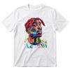 Tupac Colour Portrait Graphic Tee 2Pac Rap Music TShirt a Perfect Gift