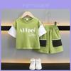 Stylish Summer Boys Short Sleeve Sports Suit Trendy And Fashionable 2024 Children's Outfit