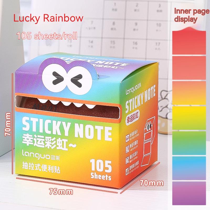 

105pcs/Lot Kawaii Memo Paper Sticky Notes Morandi/Lucky Rainbow Planner Schedule Stickers Office School Student Daily Supplies