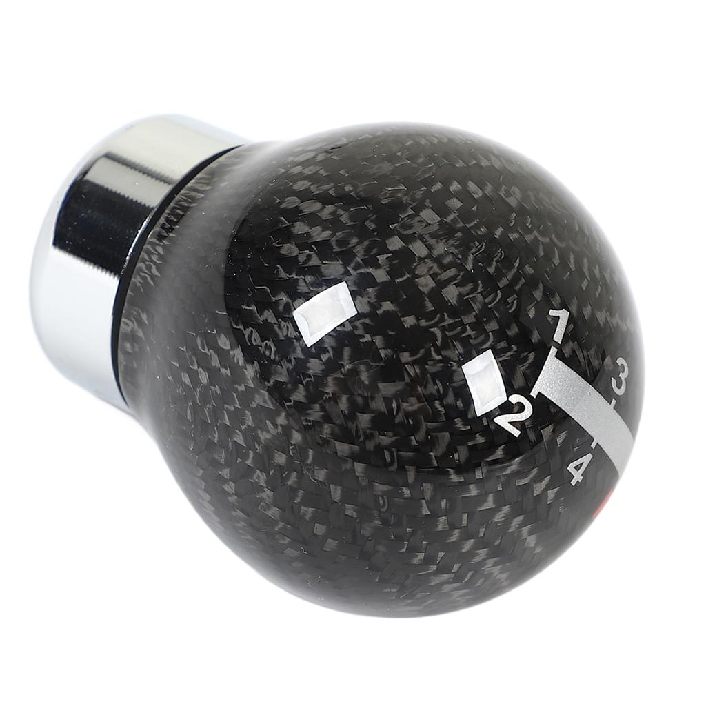 Gear Shifting Lever Knob Carbon Fiber 15mm Bottom Interface Round Ball Manual Automatic Transmission Shifter Head Knob