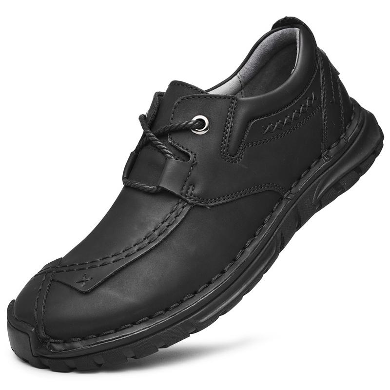 Fashion Good Quality Handmade Casual Leather Shoes Men Slip On Design Man Shoes Outdoor Male Sneakers For Antumn & Winter