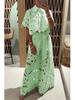 2025 Summer Elegant Lace Hollowed-Out Shirt and Long Pants Set