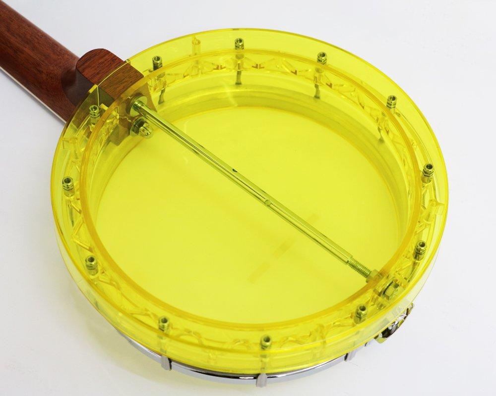 Lahaina Crystal Banjo Ukulele Yellow LBU-200YE