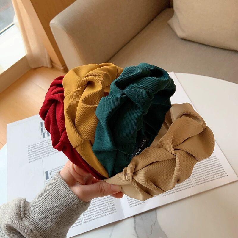 2023 Modieuze haarbanden met bloemenmotief voor vrouwen en meisjes, effen kleuren, designer brede haarbanden, haaraccessoires, hoofddeksels