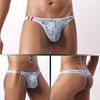 Men Thong Low Waist See-through Embroidery Lace Flower Pattern Briefs Breathable Soft Stretch Slim Fit Underwear Honeymoon Valentine Wear