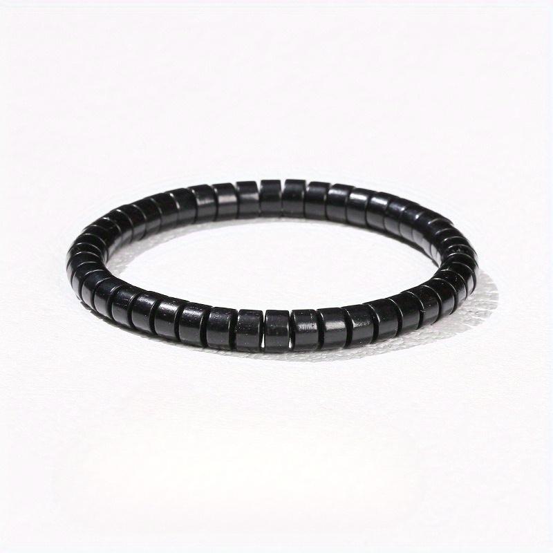 Black Sandalwood Hand String Pill Bead Single Circle Bracelet, Men's and Women's Couple Bracelet Accessories and Cultural Toys.