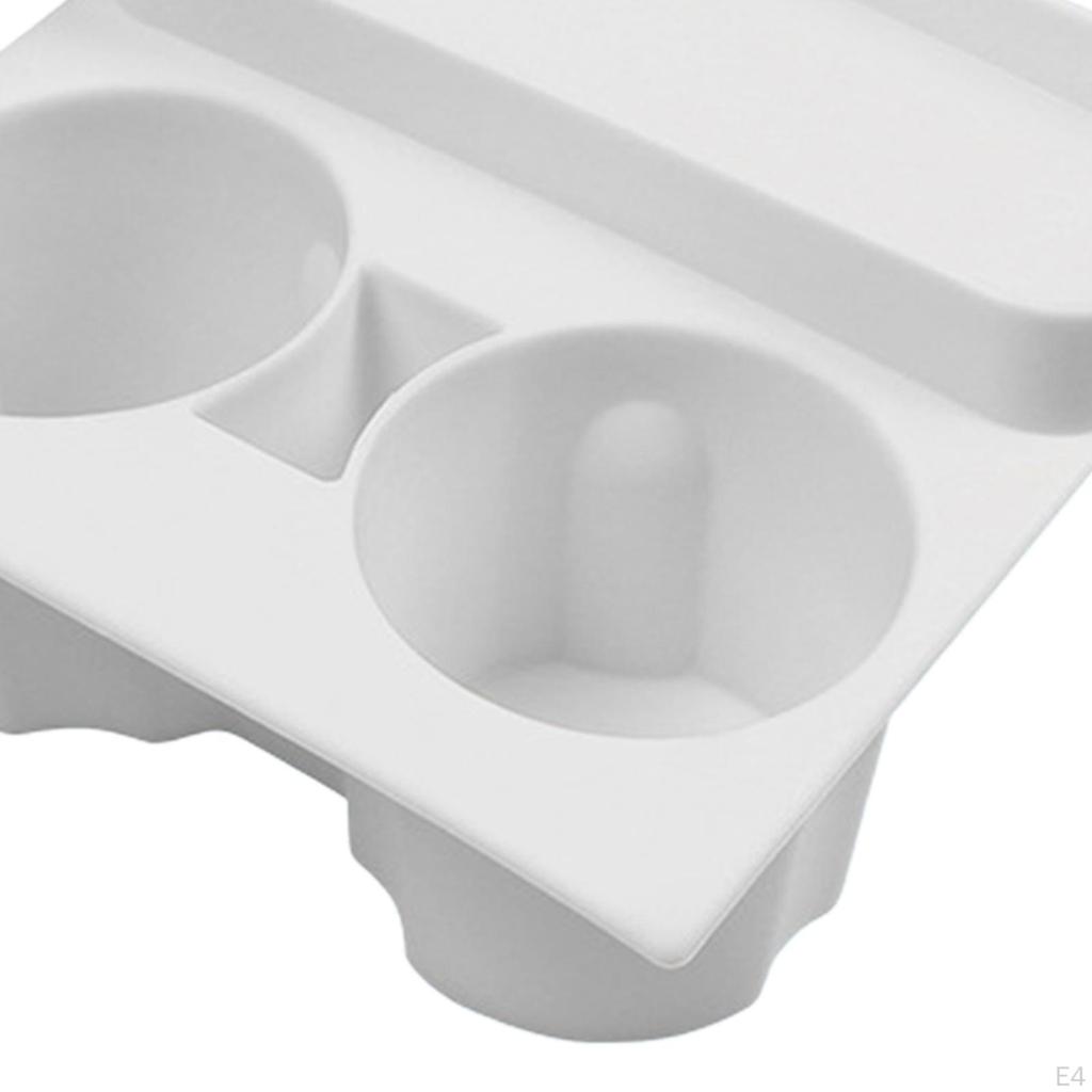 Konsol Mugghållare Insats Silikon Drycksorganisatör Behållare Stadig för Modell 3 Y Anti