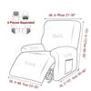 Stretch Velvet Plush Recliner Cover Lazy Boy Chair Cover Lounger Single Seater Couch Sofa Slipcover Armchair Covers 4 Seperate