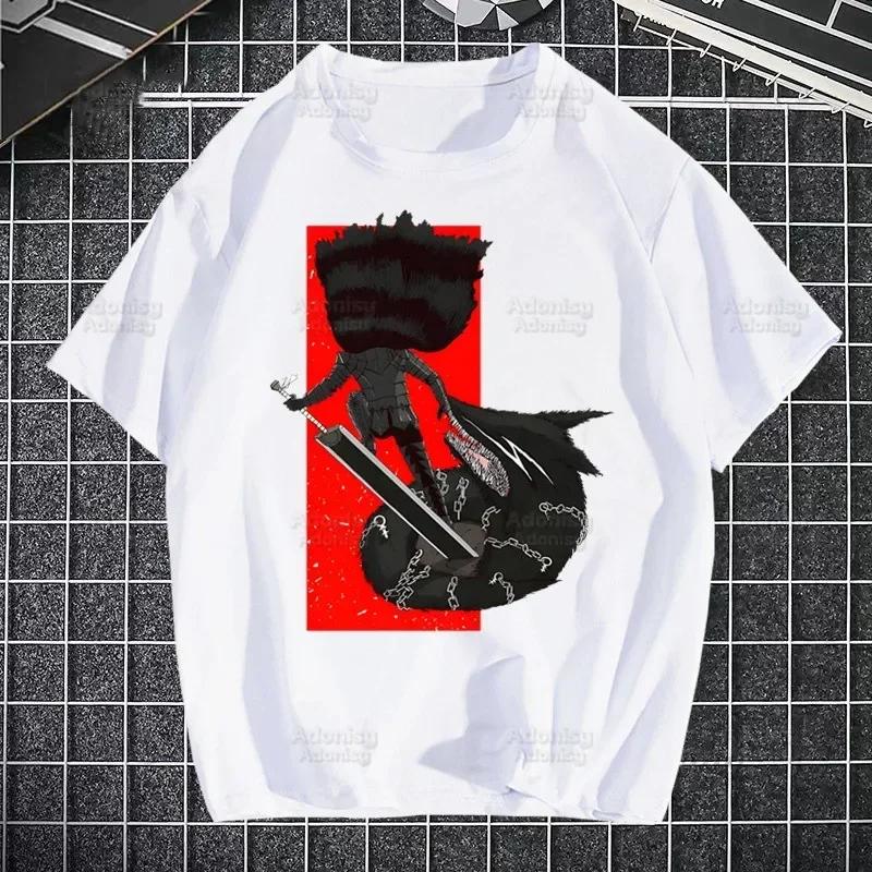 Berserk Tričko Pánské Retro Guts Griffith Anime Šermíř Topy Trička Harajuku Japonská Manga Tričko Streetwear Hip Hop Trička