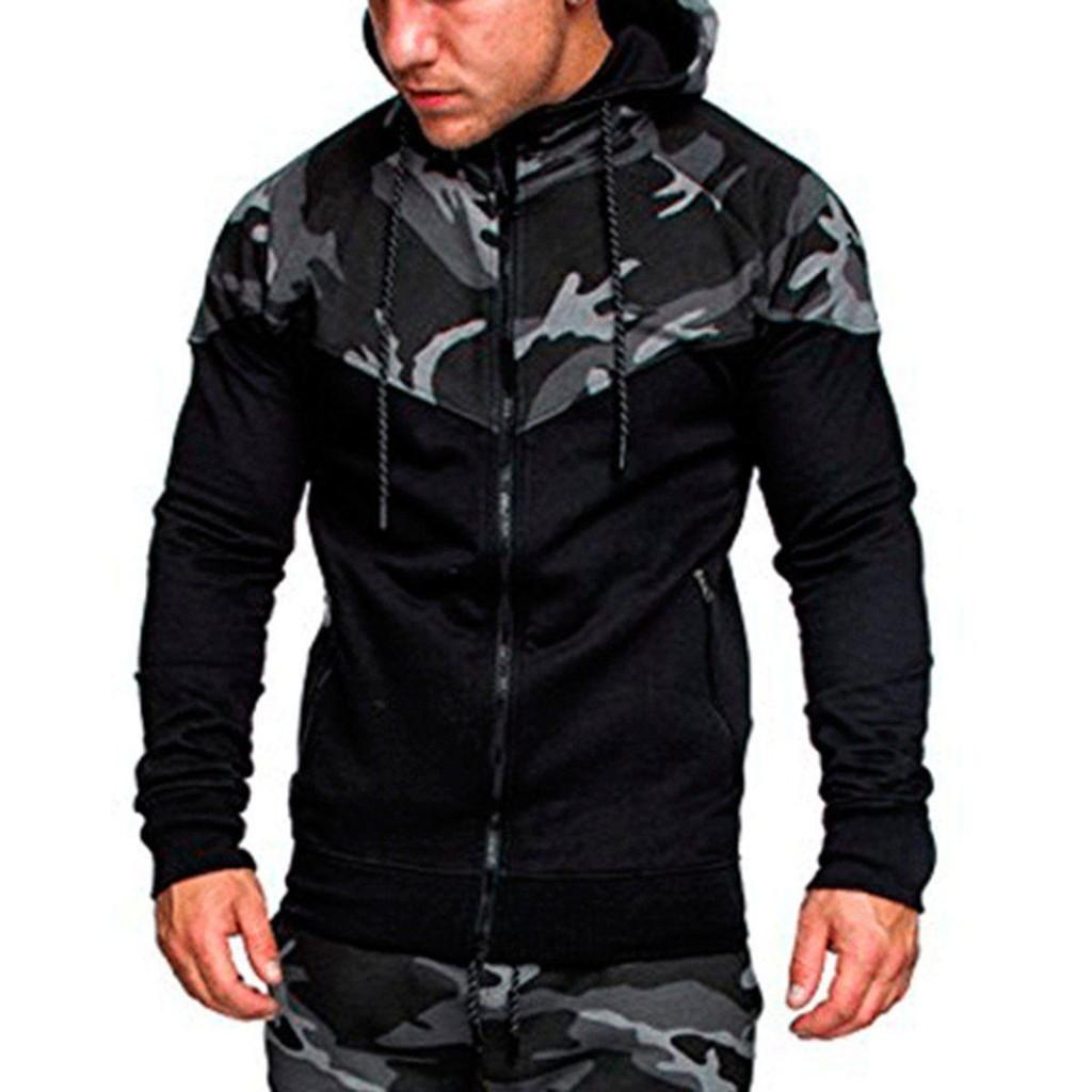 Mens Slim Hoodie Camouflage Sweatshirt Coat Jacket Outwear Tops Trousers Pants With Premium Quality Fabric And Timeless Style