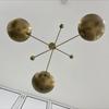 Chandelier Mid Century Modern 3 Light Pendant Raw Brass Sputnik Chandelier Light Fixture Décor