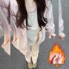 Women's Gray Sporty Hoodie and High-Waisted Skirt Set - Korean Style, Spring/Autumn 2026 Collection.