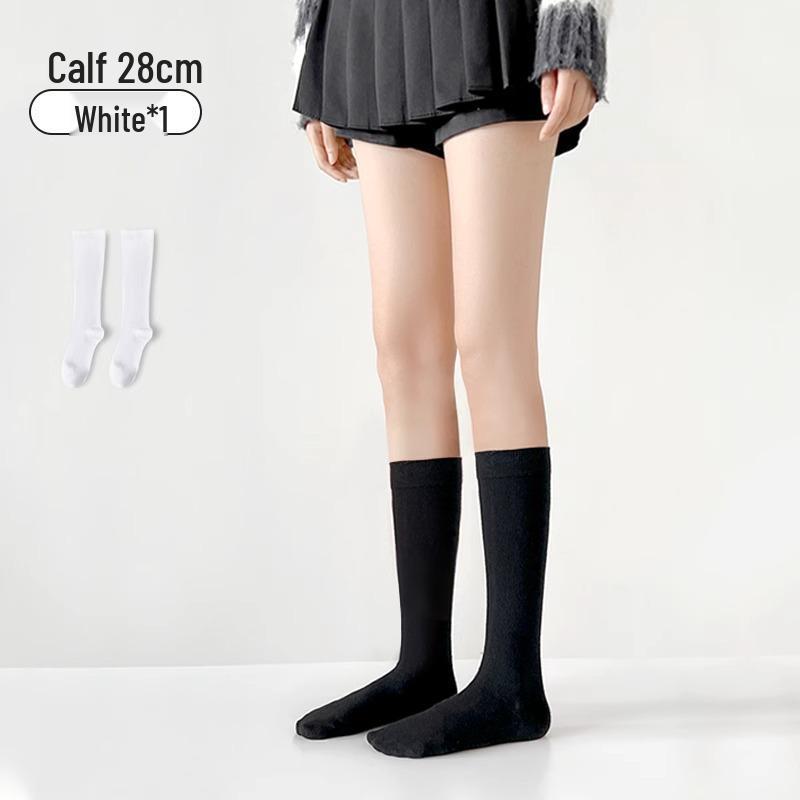 Women's Low-Pressure Over-the-Knee Compression Socks – Slimming, High-Top, Half-Length, Black, for Spring/Autumn