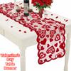 Rectangular Heart Shaped Table Runner Valentines Day Tableware Placemat  Desk Decoration