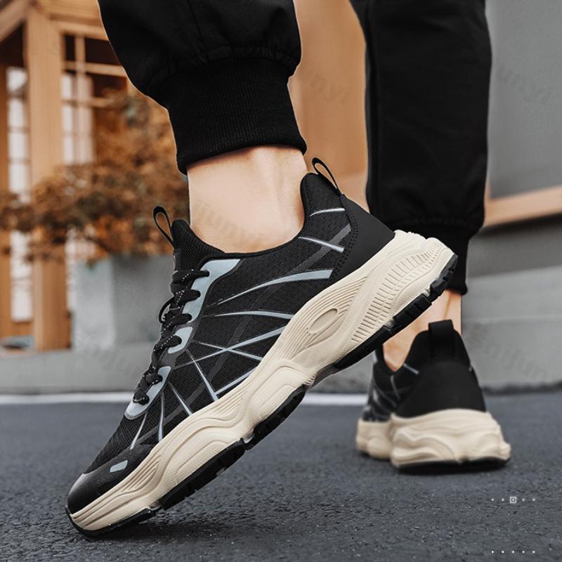 Fashion Mesh Breathable Men Sneakers Spring Autumn Fashion Low Help Lace Up Casual Work Shoes Comfortable Outdoor Non Slip Running Shoes
