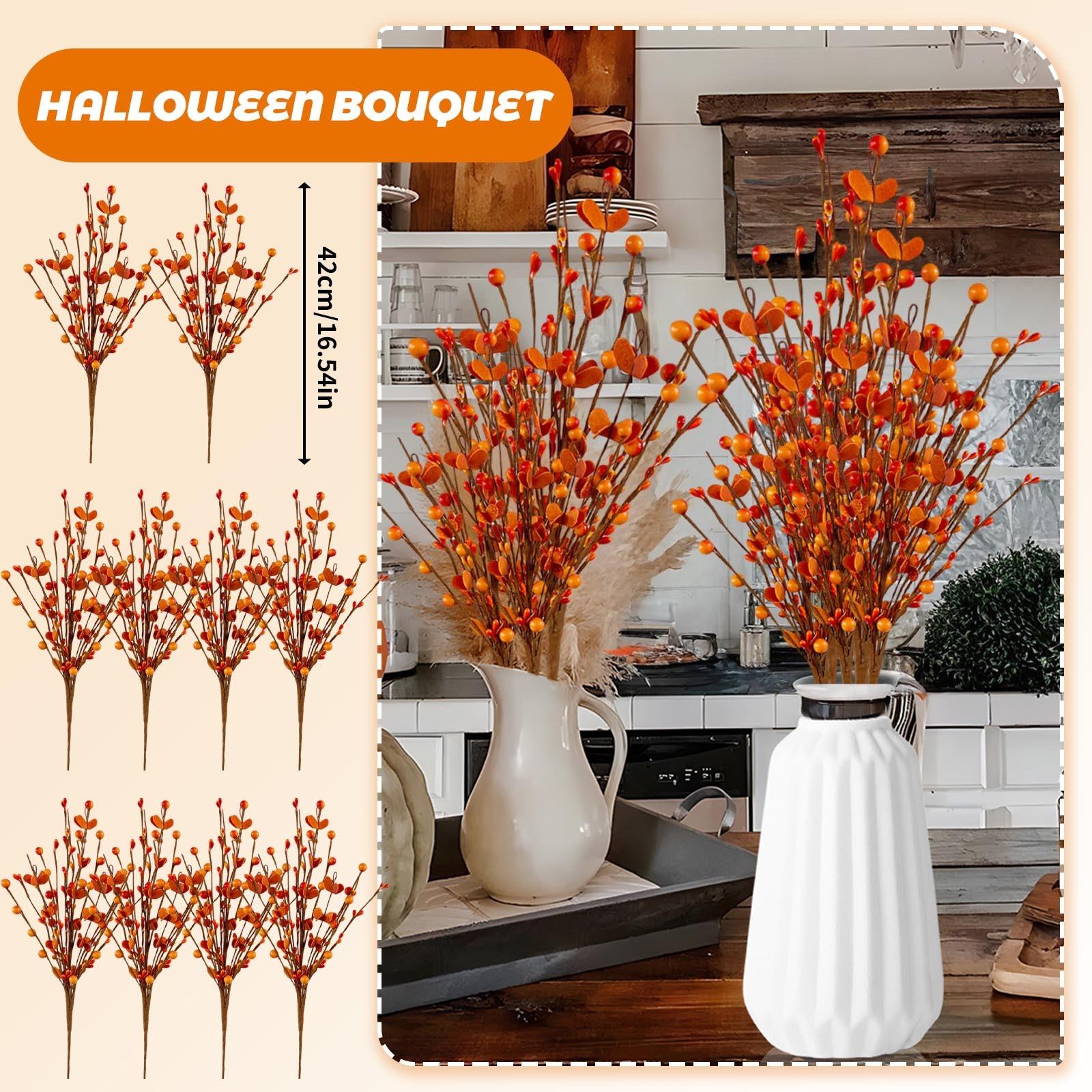 

Хэллоуин Ягодные ветки День благодарения Ветки Ручной работы Ягоды Искусственные фрукты Пучок One Size