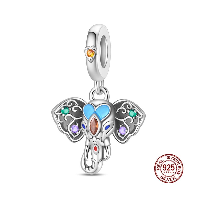 Original Charms Copper Elephant And Cat Charms Beads Fit 3Mm Original Bracelet For Womens Diy Fashion Jewelry Gifts