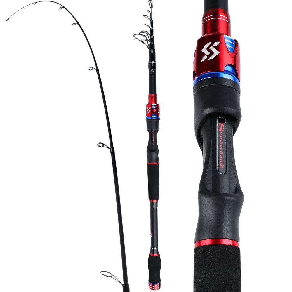Undiță de pescuit Undiță de pescuit spinning din fibră de carbon Undiță de pescuit telescopică portabilă lansetă de mare Unelte de pescuit