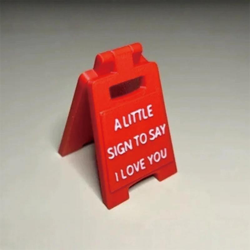 Dollhouse Creative Valentine's Day Present A Small Sign To Say I Love You Decoration Craft Desk Decoration Room Ornament