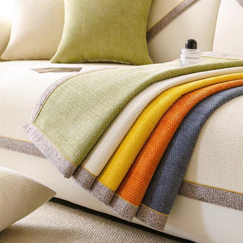 Light Up The Living Room, Simple Non-slip Sofa Cushion, Nordic Style Solid Color Cushion, Chenille Fashion Sofa Towel