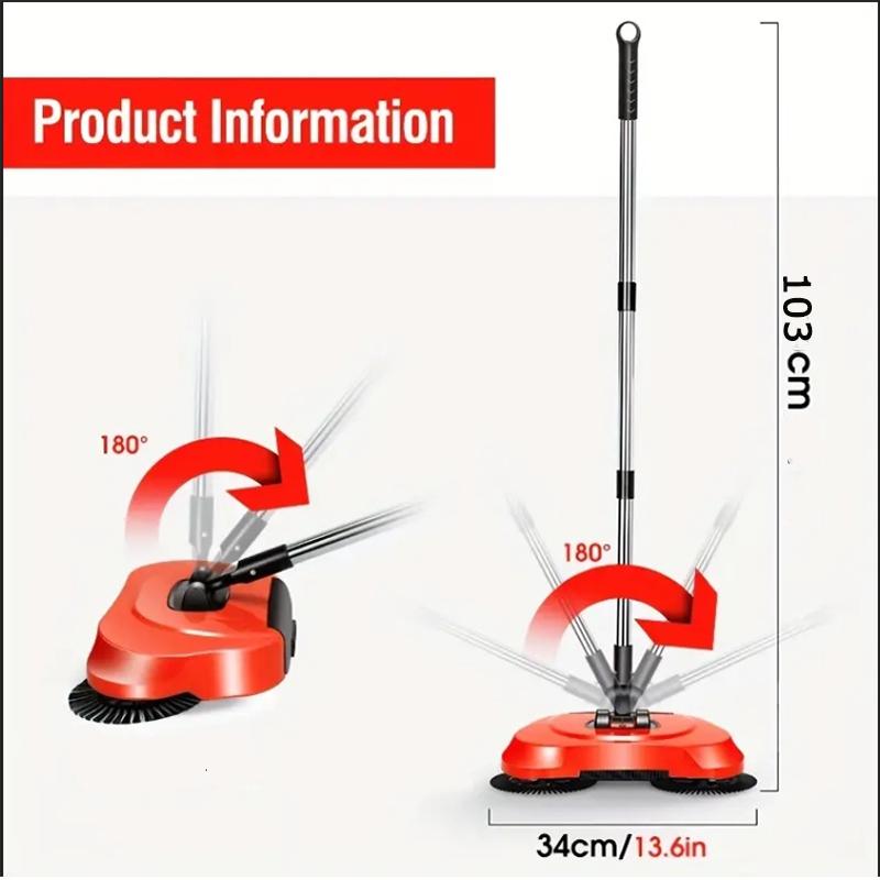 Măturător de podea manual cu împingere Măturător de covoare manual cu împingere Măturător aspirator neelectric Unelte pentru curățarea podelei pentru măturarea casei