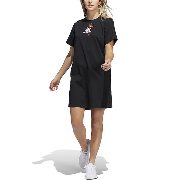 Adidas Short Sleeved Dress Women's Black H57414