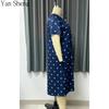 Women Nightgown Summer Polka Dot Print Milk‑Silk Loose Plus Size Long Robe Home Loungewear For Sleep