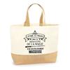 Tote Bag - PLANETEE - Masseuse Ministry of Magic - Natural Jute - Beige - Printed In France