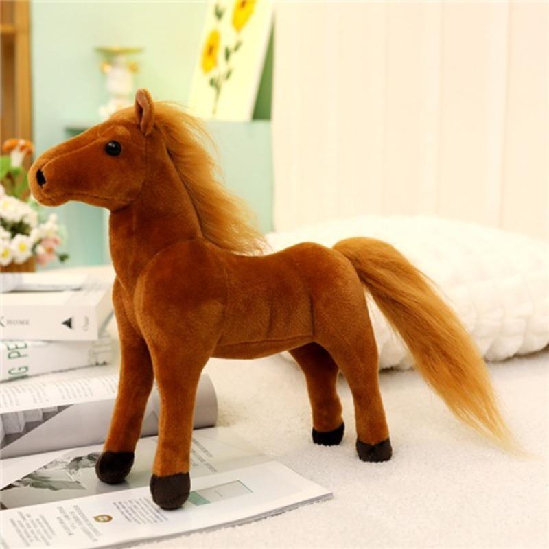 

New Toy Pony Plush Toy Children s Toy Doll 20cm темно-коричневого кольору