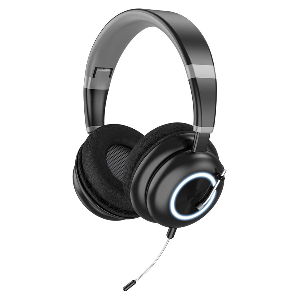 

KE-29 Накладні Бездротові Bluetooth-сумісні Навушники RGB-підсвічування Ігрові Музичні Навушники з Мікрофоном Black