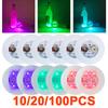 10-100 STUKS LED Knipperende Onderzetters Batterijgevoed Lichtgevende Flesstickers Wijnglas Onderleggers Lamp Ktv Bar Feest Drankbekers Decoratie