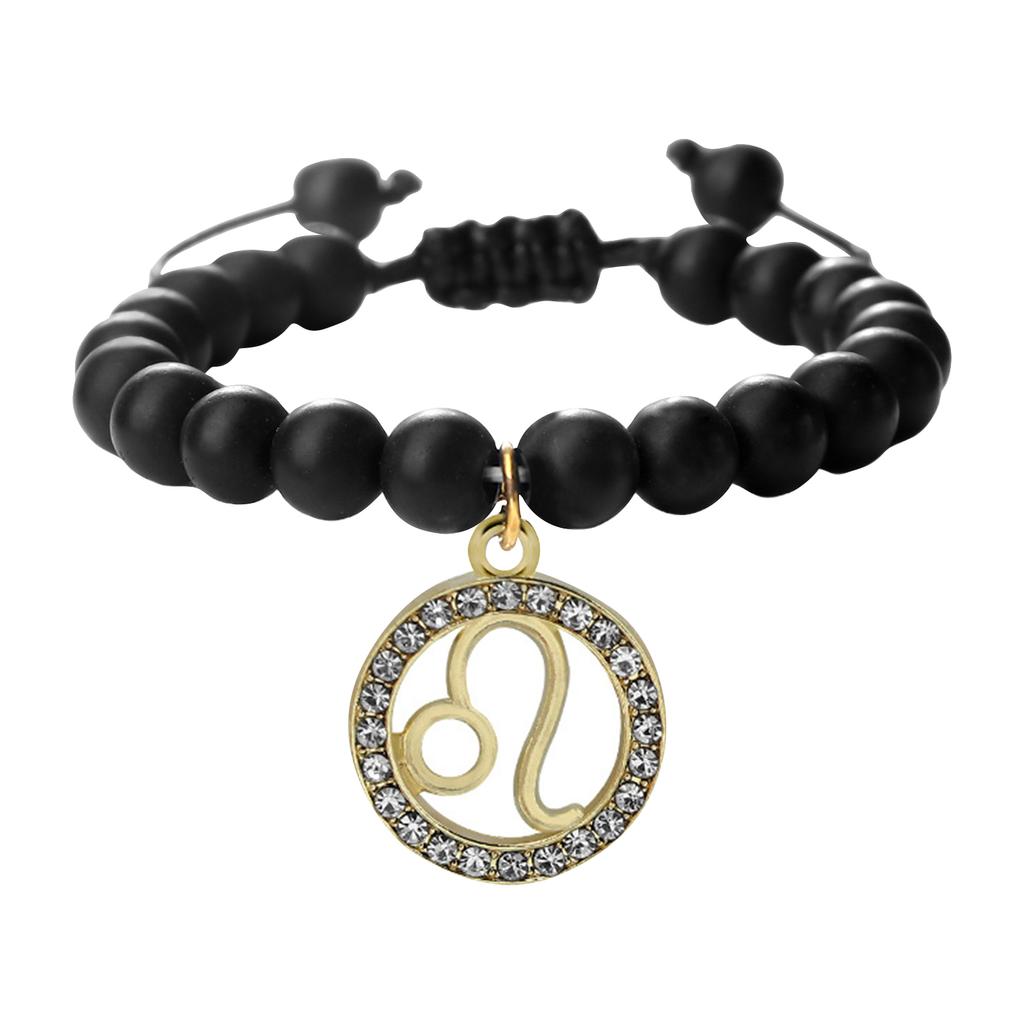 Constellation Friendship Bracelet Natural Stone Spacer Stretchable Bracelet Twelve Constellation Bracelet