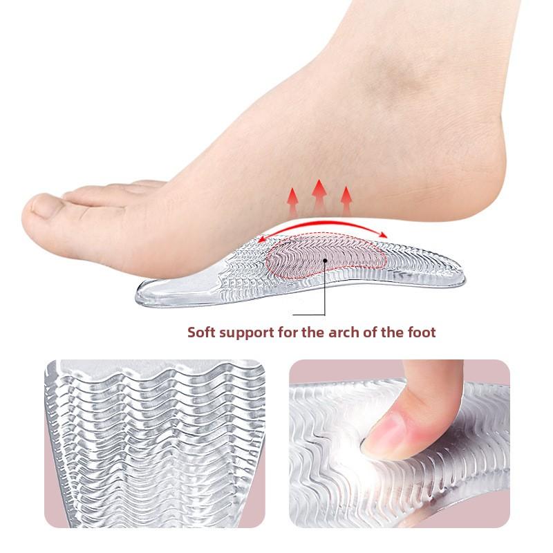 New Five-toe Sticky Front Pad Massage Arch Pad Water Ripple Five-toe Non-slip High Heels Arch Forefoot Pad