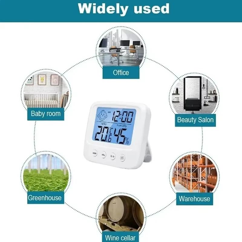 1pc New LCD Digital Temperature Humidity Meter Backlight Home Indoor Electronic Hygrometer Thermometer Weather Station