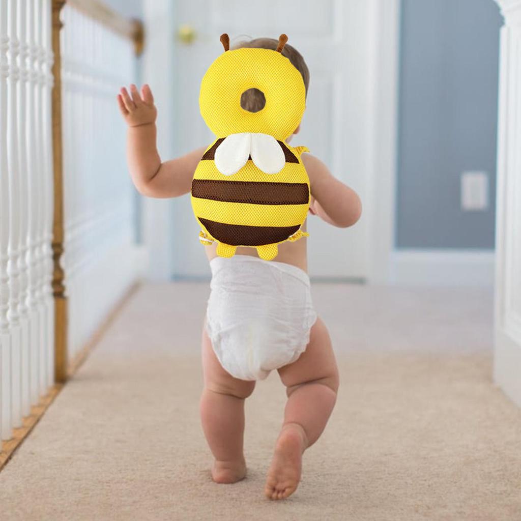 Baby Walking Head Protector Bee Shape Toddler Head Protection Backpack Baby Walking Learning Safety Cushion For Newborns
