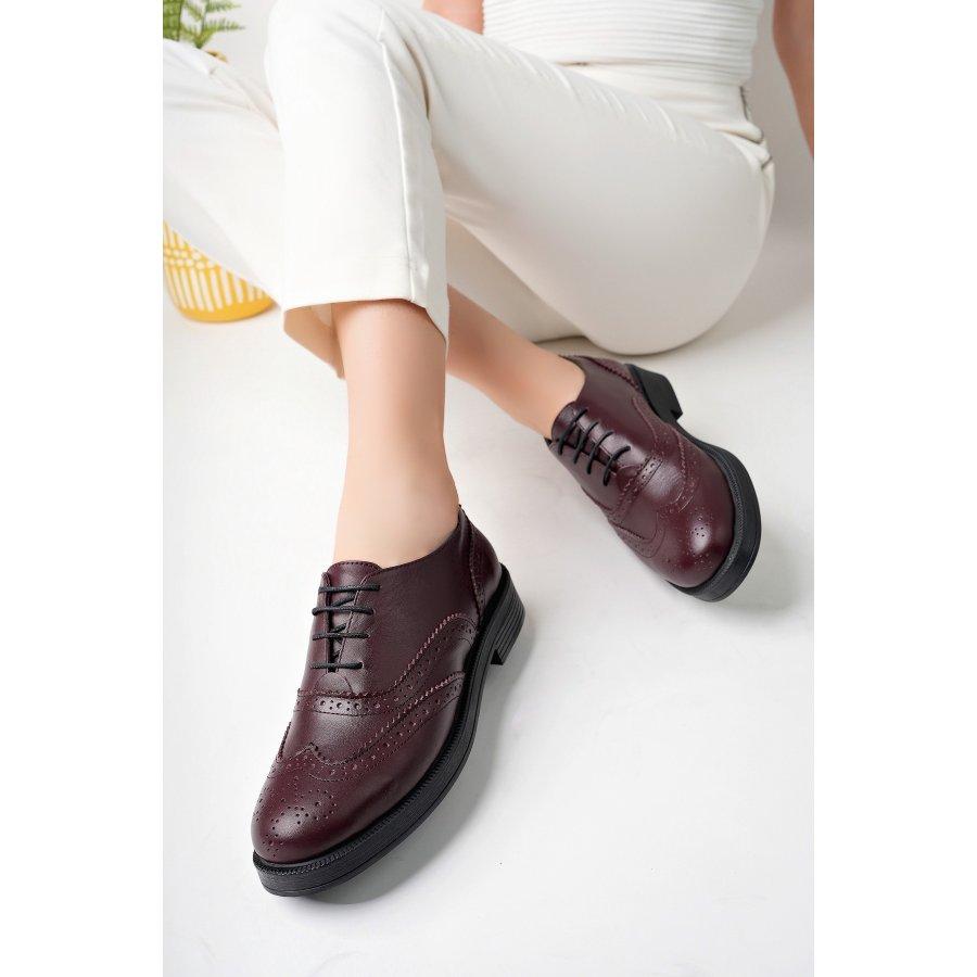 Chaussures Oxford en cuir véritable pour femmes