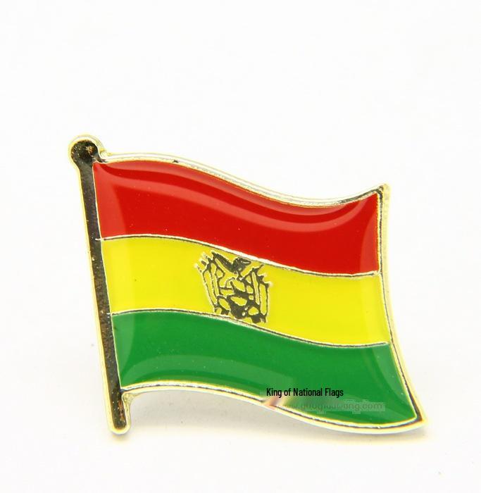 World Flags Enamel Lapel Pin - UK & US Iron Brooch with Drip Glue and Baking Paint Finish.