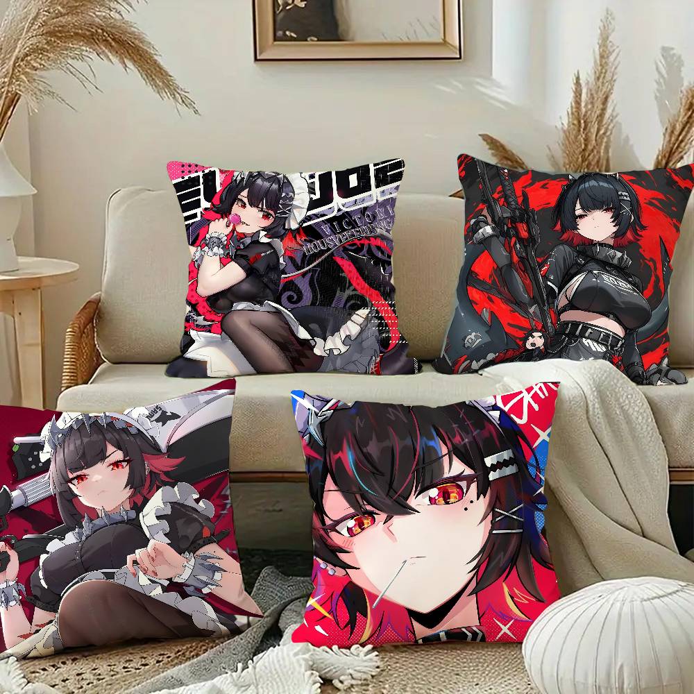 Ellen Joe Zenless Zone Zero Game Pillow Case Square Pillow Bedroom Sofa Leisure Comfort Cushion Car Home Decoration