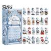 Weihnachts-Adventskalender 2024 2026 Nussknacker-Kalender, 24-teiliges Acryl-Schmuckset mit klassischer festlicher Dekoration für Zuhause Soldatenfiguren,