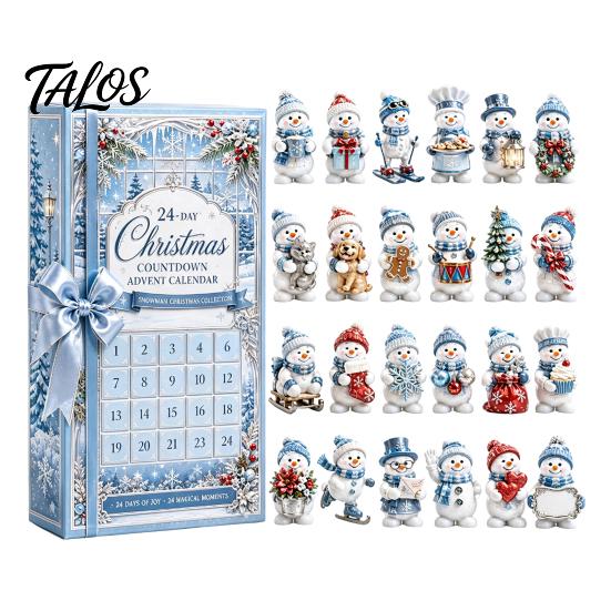 Weihnachts-Adventskalender 2024 2026 Nussknacker-Kalender, 24-teiliges Acryl-Schmuckset mit klassischer festlicher Dekoration für Zuhause Soldatenfiguren,