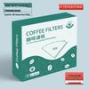 Shangqi V02 Wood Pour Over Coffee Filter Paper, 300 Count