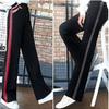 Spring Autumn Women's Student Wide Leg Straight Pants High Waisted Loose Thin Elastic Waist Trousers