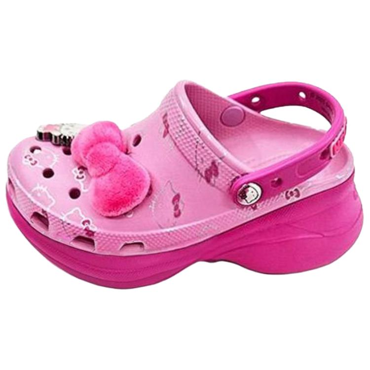 Crocs Hello Kitty Bay Clog Cute and Stylish Hole Shoes Women's Pink
