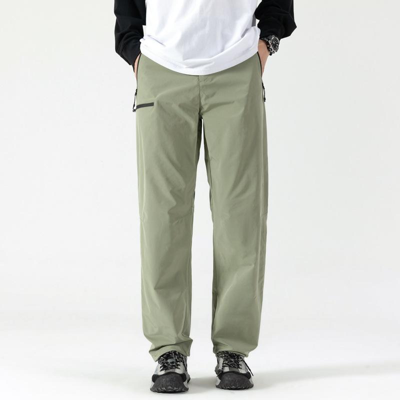 Spring and Autumn New Casual Pants Men's Trend Elastic Waist Dropping Wide Leg Pants Men's Tooling Charge Pants Outdoor Men's Clothing