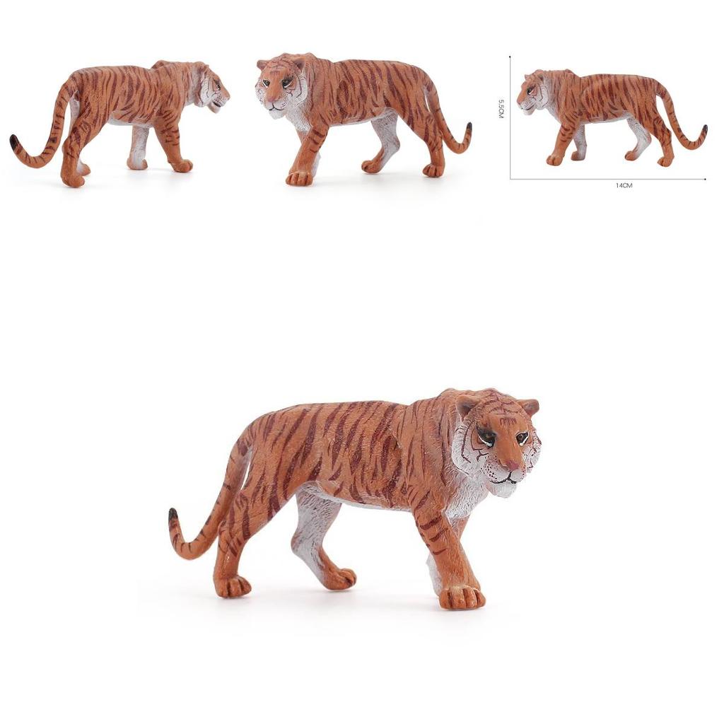 Forest Red Male Tiger Figurine With Realistic Design For Childrens Learning